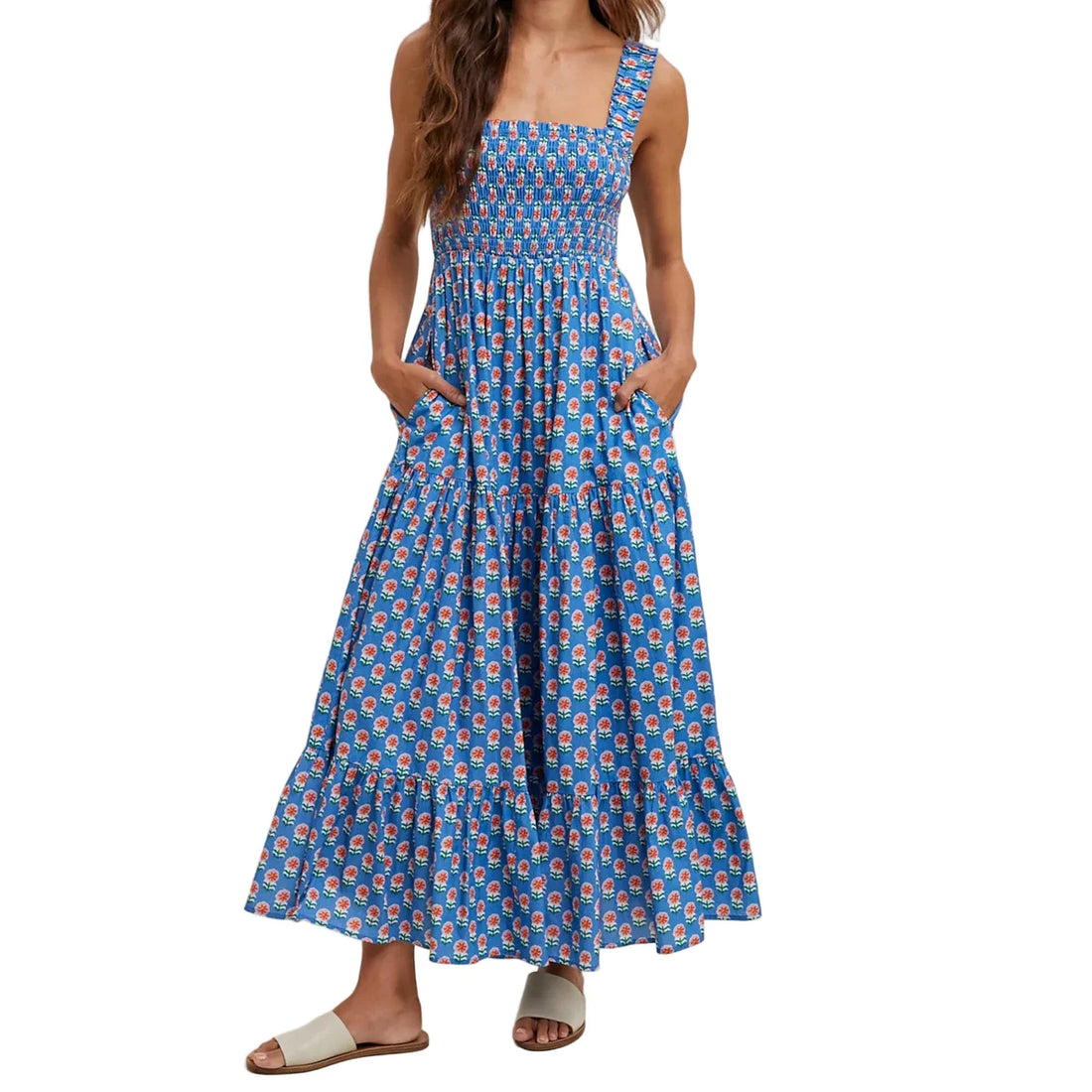 Women’s Square Neck Printed Dress