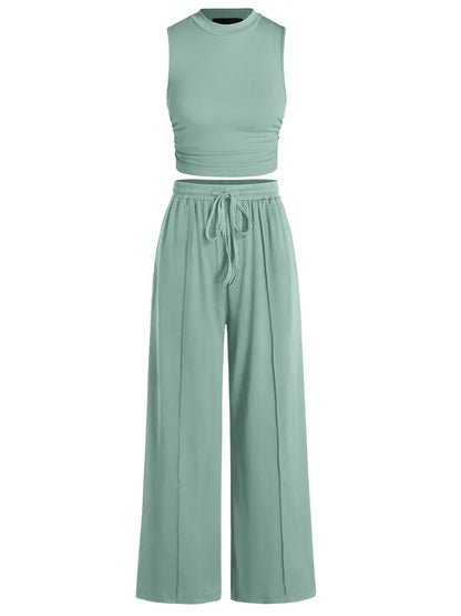 Summer 2-Piece Outfit (Vest + Pants)