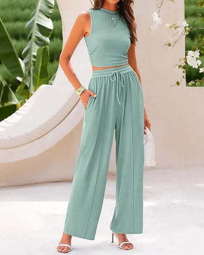 Summer 2-Piece Outfit (Vest + Pants)