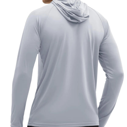 Hooded T-Shirts Mens Quick Dry UV Block Sun Shirts