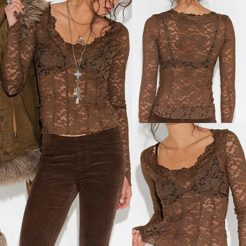 Floral Lace Long Sleeve Top