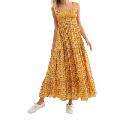 Women’s Square Neck Printed Dress