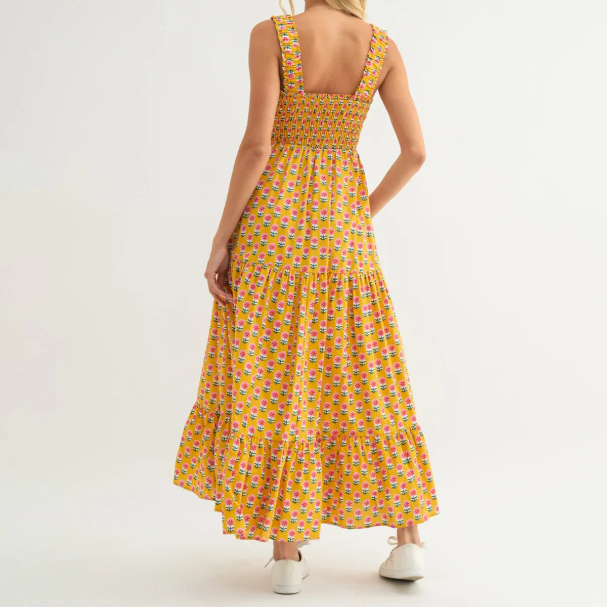 Women’s Square Neck Printed Dress